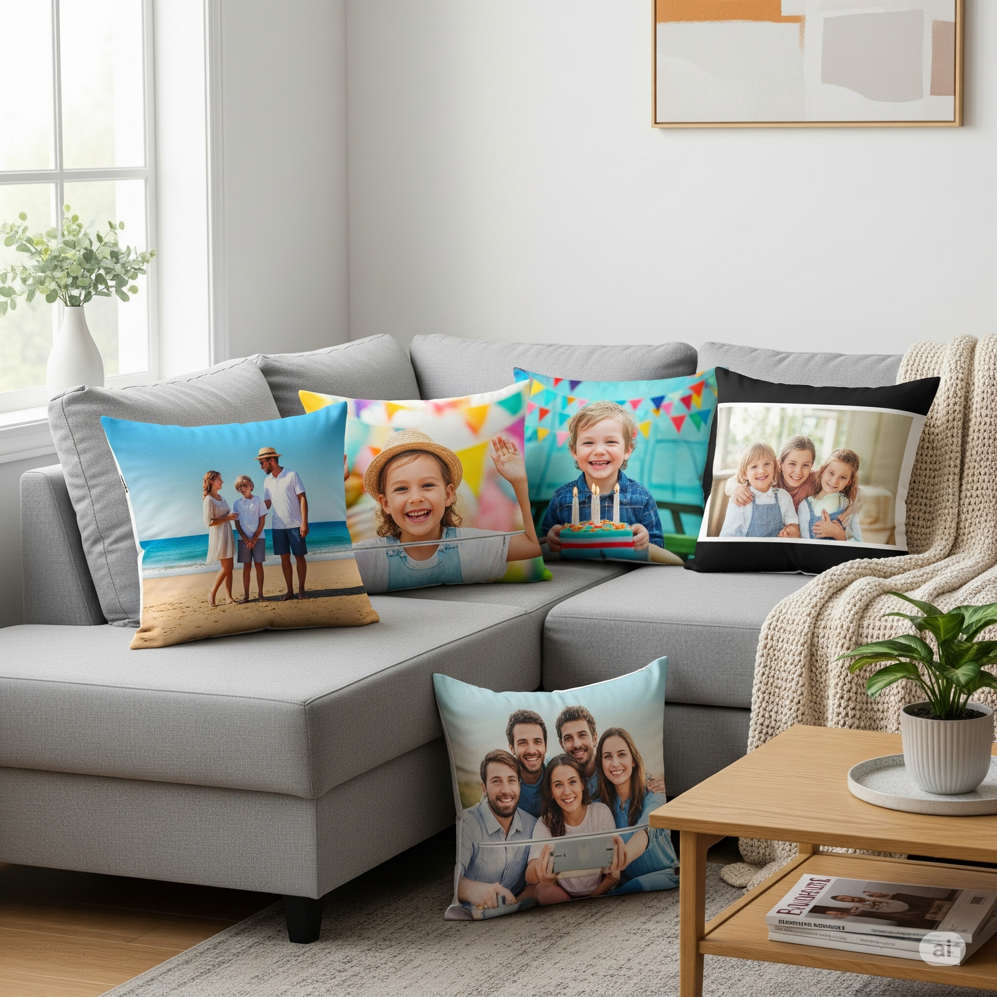 Custom Photo Pillows – Personalized Cushion Covers with Your Photos
